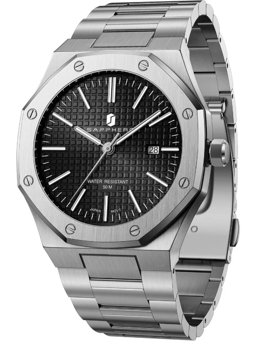Stylish Waterproof Stainless Steel Quartz Watch for Men - Date Clock & Business